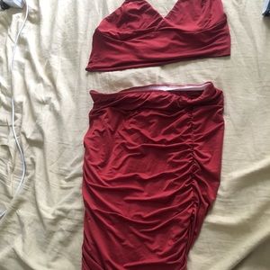Red two piece